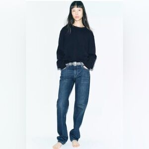 ZARA.... ZW COLLECTION STRAIGHT LOW-RISE JEANS